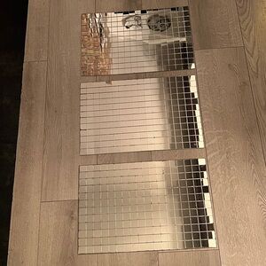 Set of 3 Mirror Adjustable Placemats 17.5” x 11.5”